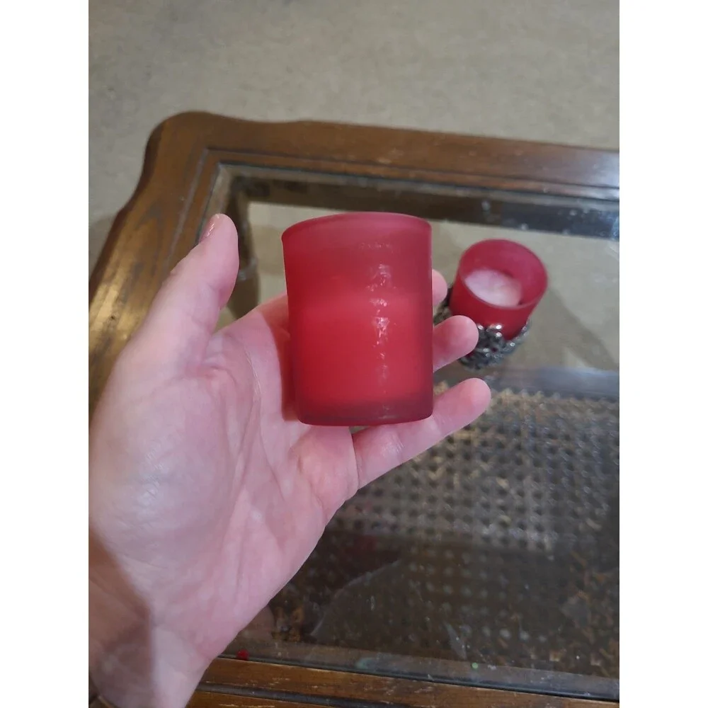 Lenox Kirk Stieff Pewter Holiday Hollyberries Pillar Candle Holder Set Of 2
